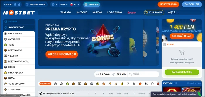 Oficjalna strona Mostbet Polska